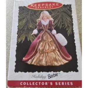 1996 Hallmark Keepsake Collector's Series Ornament "Holiday Barbie"  #4